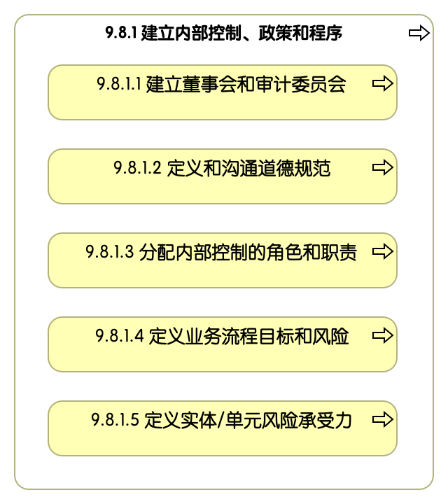 9.8.1 建立内部控制、政策和程序